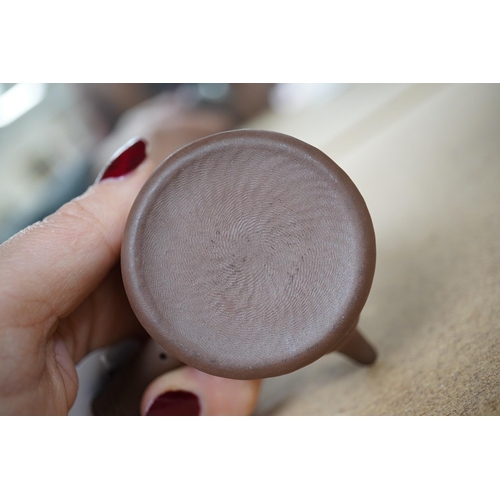 1419 - A 19th century Chinese enamelled Yixing miniature teapot, 7.5cm wide. Condition - good