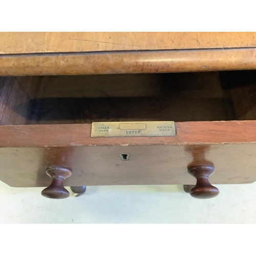 47 - A Victorian mahogany drop flap work table, width 58cm, depth 45cm, height 73cm. Condition -  poor... 