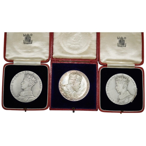 984 - British Royal commemorative medals, Edward VII and Alexandra Queen Consort coronation silver medal 1... 