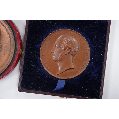 985 - British commemorative medals, James Watt bronze medal, c.1826, 62.3mm, by T. and A.J. Stothard, case... 