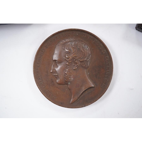 985 - British commemorative medals, James Watt bronze medal, c.1826, 62.3mm, by T. and A.J. Stothard, case... 