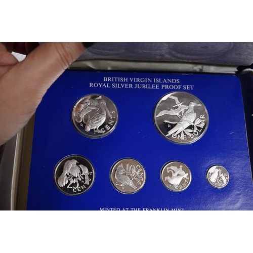 990 - Ten silver medals in original boxes commemorating Concorde and Elizabeth II silver jubilee, Includin... 