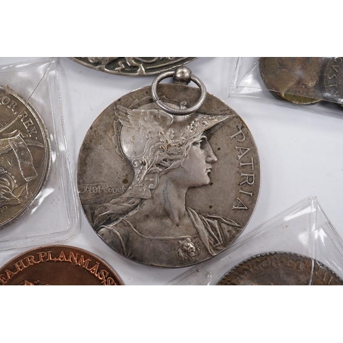 994 - Historic and Commemorative medals, including Frederick the Great silver medal, French Patria silver ... 