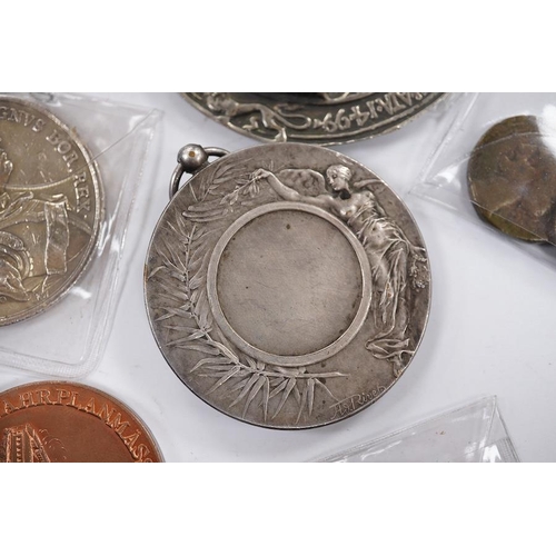 994 - Historic and Commemorative medals, including Frederick the Great silver medal, French Patria silver ... 