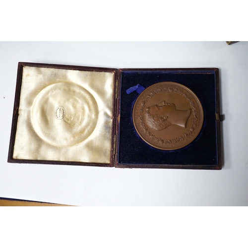 997 - Four large Victorian commemorative bronze medals, to include the opening of the new council chamber ... 