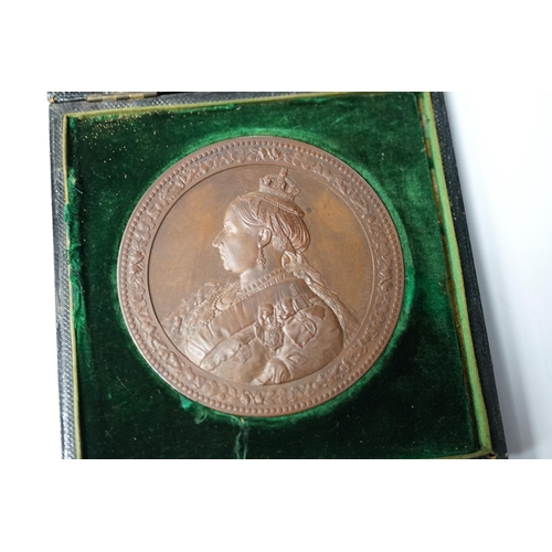 997 - Four large Victorian commemorative bronze medals, to include the opening of the new council chamber ... 