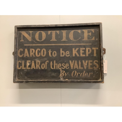 1008 - A Victorian style rectangular painted 'Notice' sign together with one other 'John Blundell Coal & Co... 