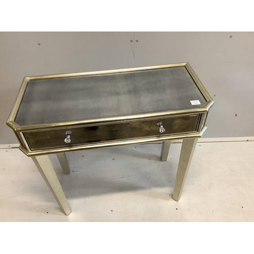 1035 - A Contemporary mirrored side table, width 92cm, depth 43cm, height 83cm. Condition - fair