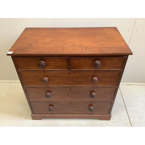 1043 - An early Victorian mahogany chest, width 99cm, depth 54cm, height 97cm. Condition - fair