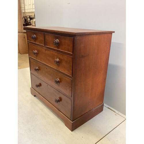 1043 - An early Victorian mahogany chest, width 99cm, depth 54cm, height 97cm. Condition - fair