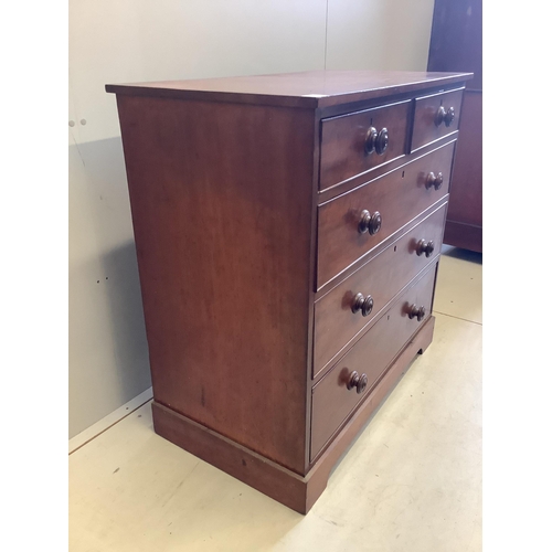 1043 - An early Victorian mahogany chest, width 99cm, depth 54cm, height 97cm. Condition - fair