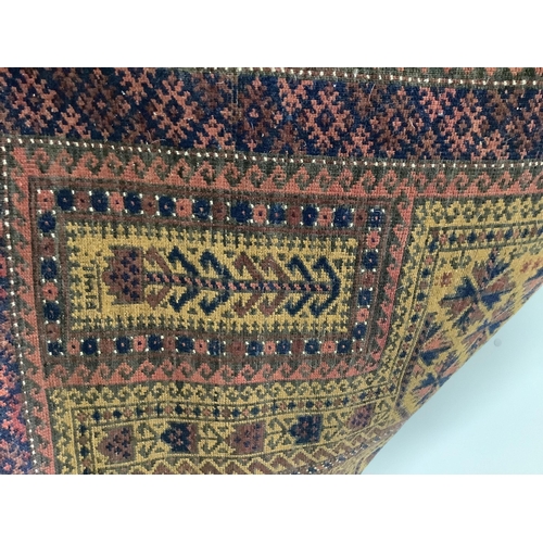 1056 - A Belouch gold ground prayer rug, 172 x 100cm. Condition - fair