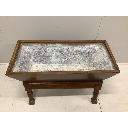 1081 - A 19th century French fruitwood dough bin, width 122cm, depth 63cm, height 71cm. Condition - fair... 