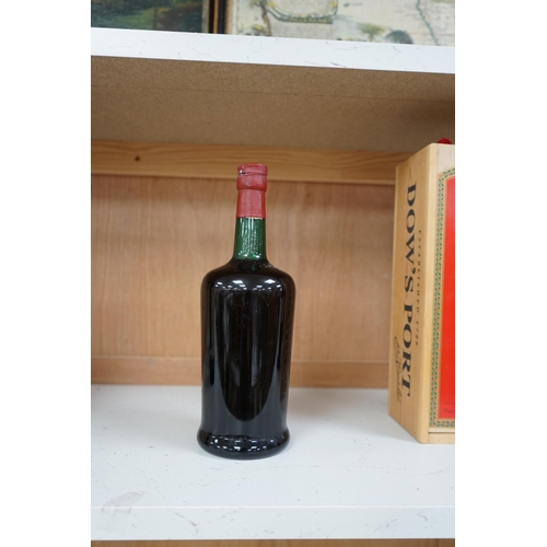 1259 - A bottle of Rocha's ruby port 1964. Condition - fair to good.