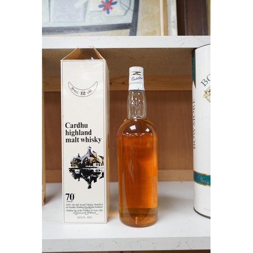 1264 - A bottle of Cardhu Highland malt whisky, 1960s, 70% proof, 12 years old with original box. Condition... 