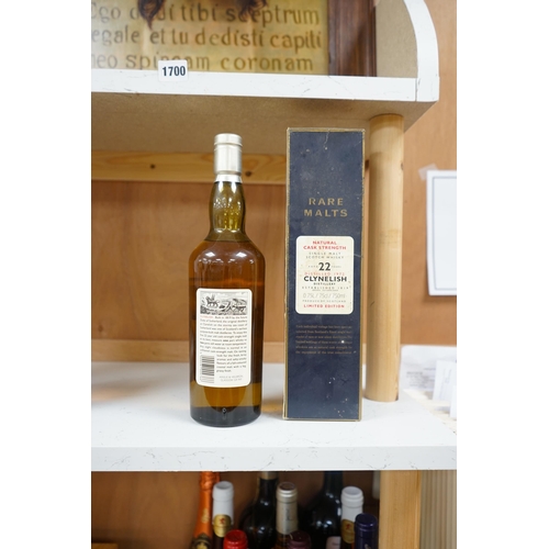 1267 - A boxed bottle of Clynelish 22 year old aged 1972 single malt scotch whisky. Condition - fair to goo... 