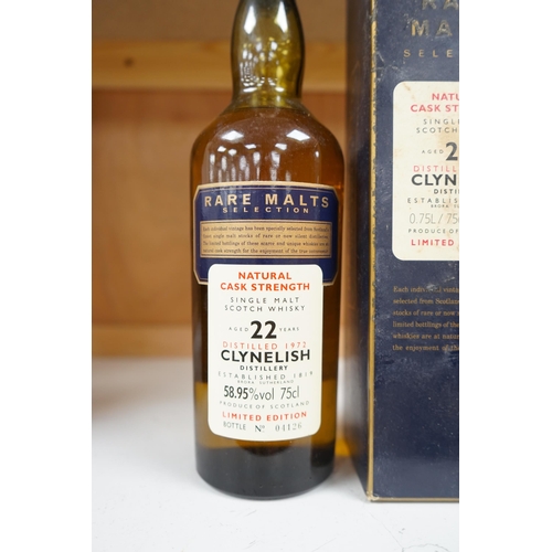 1267 - A boxed bottle of Clynelish 22 year old aged 1972 single malt scotch whisky. Condition - fair to goo... 