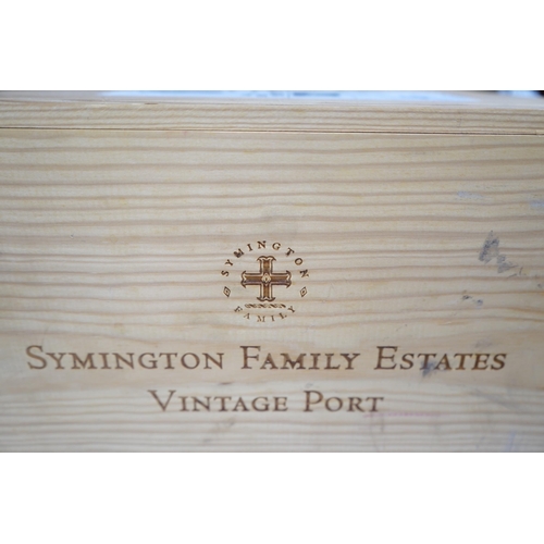 1269 - An unopened case of 6 bottles of Symington for the Wine Society Exhibition 2011 Vintage Port. Condit... 