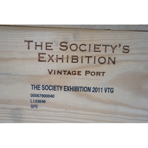 1269 - An unopened case of 6 bottles of Symington for the Wine Society Exhibition 2011 Vintage Port. Condit... 