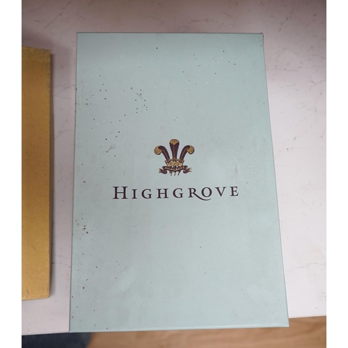 1270 - Two bottles of Highgrove champagne, boxed. Condition - good, storage history unknown