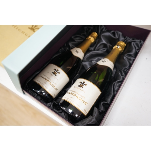 1270 - Two bottles of Highgrove champagne, boxed. Condition - good, storage history unknown