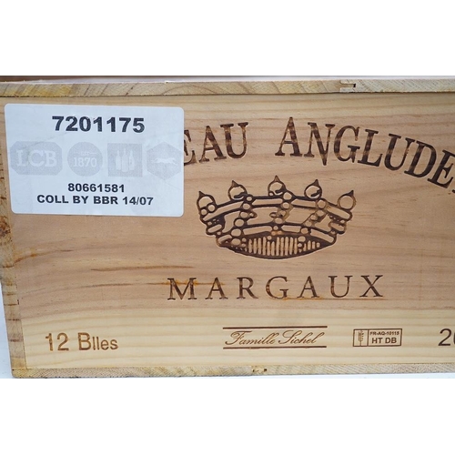 1275A - Twelve bottles of Chateau Angludet Margaux 2012, OWC. Condition - good, storage history unknown... 