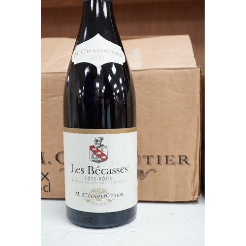 1279 - Eighteen bottles of Les Becasses, M Chapoutier 2013, in original boxes. Condition - good, storage hi... 