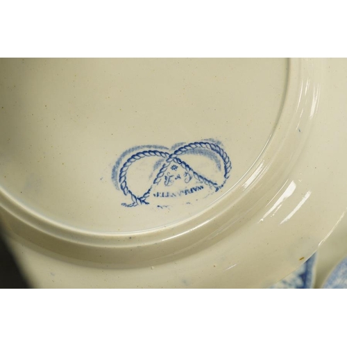 1286 - Six early 19th century blue and white transfer printed plates, including Spode, and three Wedgewood ... 