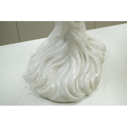 1292 - Anna Chromy, marble and bronze sculpture of a woman on a wave, limited edition 2/1063cm high. Condit... 