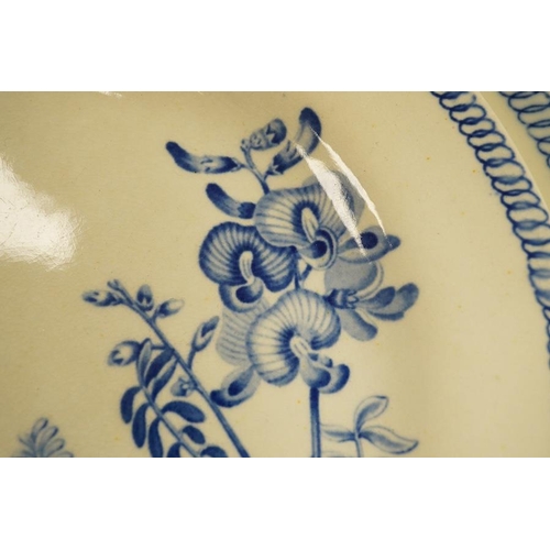 1295 - Ten 19th century Wedgwood blue and white botanical decorated dishes, largest 25cm in diameter. C... 