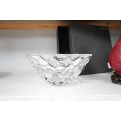 1304 - A modern boxed Orrefors glass bowl by Ann Nilsson, 12cm high. Condition - good