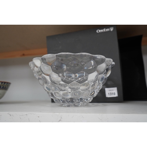 1304 - A modern boxed Orrefors glass bowl by Ann Nilsson, 12cm high. Condition - good