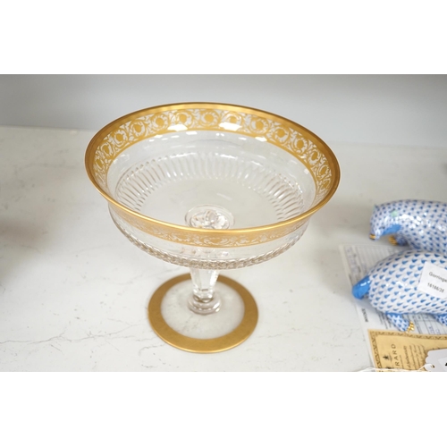 1316 - A St Louis gilt glass bowl, 19cm high. Condition - good.