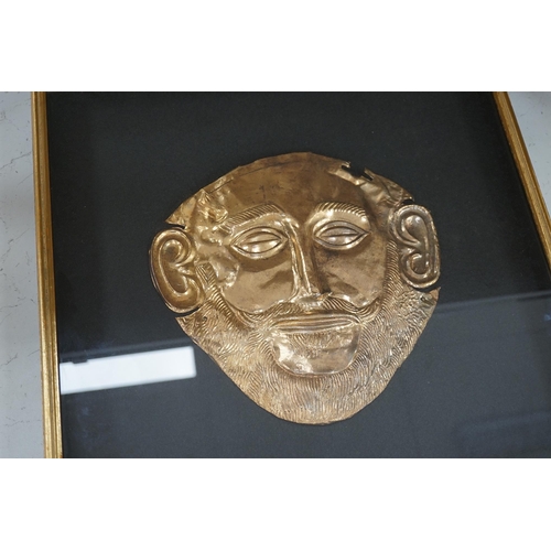 1318 - A museum type replica of an Agamemnon mask, copied from the gold mask of the king from the fifth Roy... 