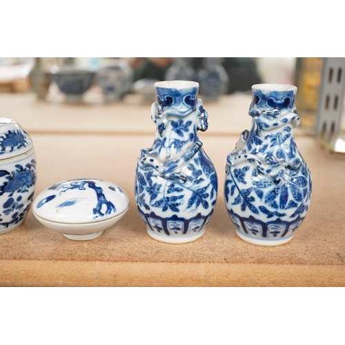 1382 - 19th/20th century Chinese ceramics to include a pair of blue and white Chinese vases, circular seal ... 