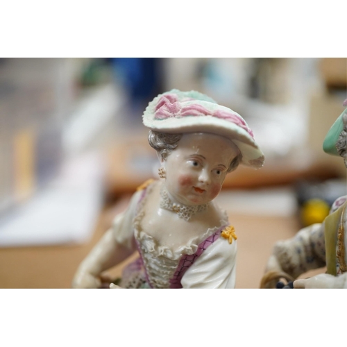 1411 - Two late 18th/early 19th century Meissen figures of children, 13cm high. Condition - fair