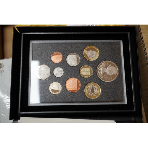 1417 - A collection of commemorative silver coins. Condition - varies