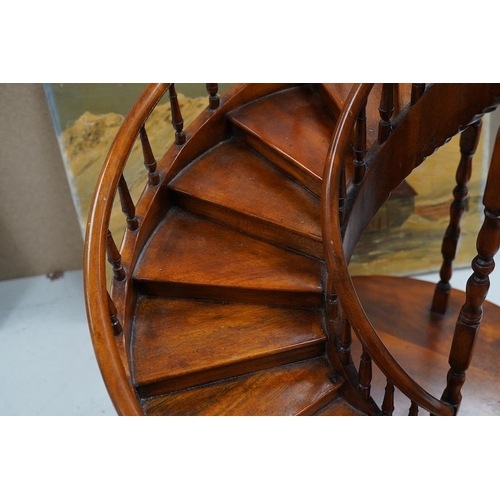 1427 - Theodore Alexander, Vietnam, a hardwood model of a spiral staircase, 61cm high, 46cm diameter, maker... 