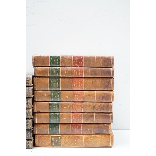 1440 - ° ° Smollett, Tobias - The Miscellaneous Works. 12 vols. contemp. half calf and marbled boards, sm.8... 