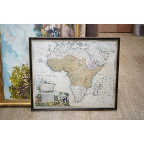 1703 - Johann Baptist Homann (German, 1664-1724), hand coloured engraved map of Africa, 1737, 47 x 57cm. Co... 