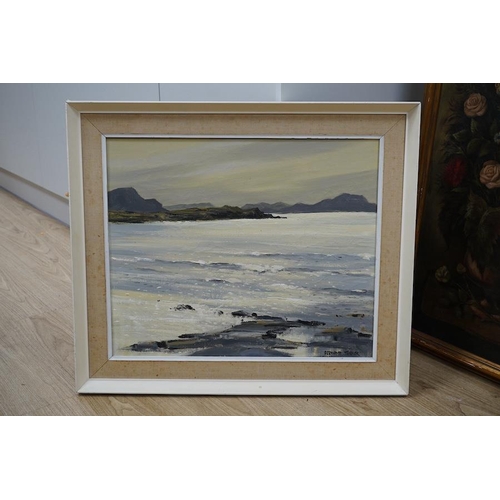 1747 - Desmond Turner (1923-2011), oil on canvas, Irish seascape, signed, 49 x 59cm. Condition - fair, craq... 