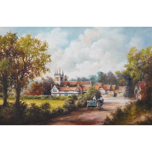 1792 - Wheeler, set of three oils on canvas, including Knole, Sevenoaks, Kent, each signed, 49 x 75cm, gi... 