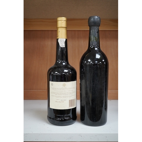 1261 - A bottle of Fonseca's vintage port 1963 and a bottle of Chateau-Figeac premier grand cru classe St E... 