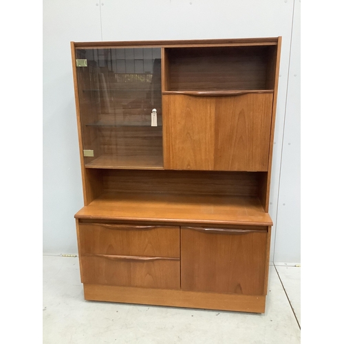 1 - A G plan display unit, width 106cm, depth 43cm, height 149cm. Condition - fair to good