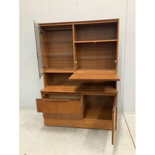 1 - A G plan display unit, width 106cm, depth 43cm, height 149cm. Condition - fair to good