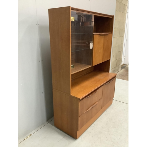 1 - A G plan display unit, width 106cm, depth 43cm, height 149cm. Condition - fair to good