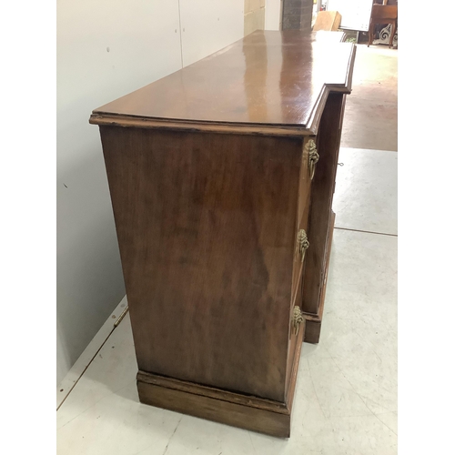 122 - A George IV style mahogany breakfront dwarf cabinet, width 152cm, depth 49cm, height 87cm. Condition... 