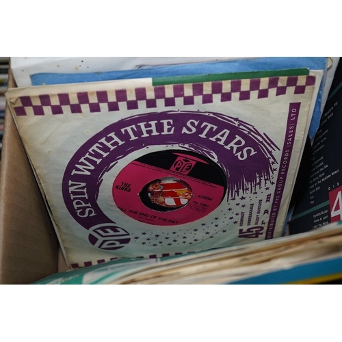 252 - A collection of 7 inch singles, labels include harvest, EMI, Atlantic, Phillips, Pye, etc. artists i... 