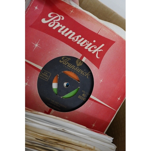 254 - Three boxes of 7 inch singles, all on Atlantic, Brunswick and Stateside record labels, artists inclu... 