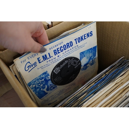 254 - Three boxes of 7 inch singles, all on Atlantic, Brunswick and Stateside record labels, artists inclu... 